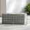 Outsunny Outsunny Outdoor Coffee Table, Glass Top Rattan Side Table, Light Grey 18