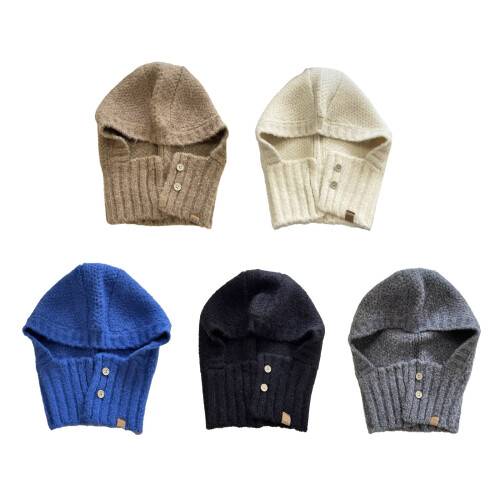 Knit Hat Beanies Pullover Warm Skull Caps Knitted Hat-Blue 1