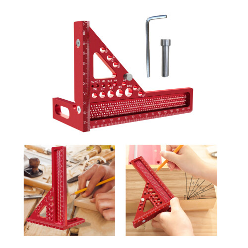 Multiple Angles Measuring Ruler Square Protractor Triangular 1