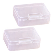 Set Of 2 Storage Boxes With Hinged Lids For Organizing Crafts