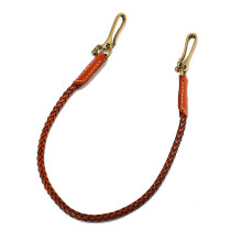 Genuine Leather Handmade Biker Wallet Chain Rock-light brown