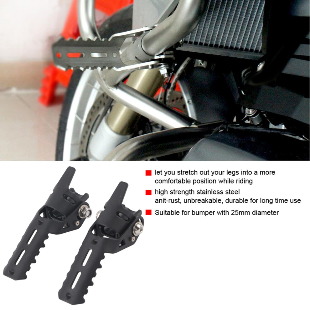 Motorcycle Front Foot Pegs For R1200gs 2013-2018 Stainless Steel Black 4621359329206