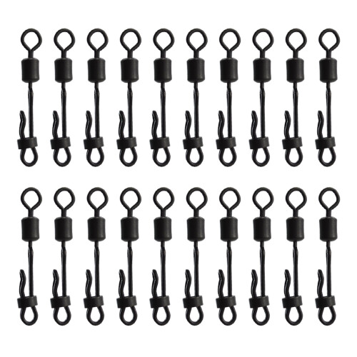 20Pcs Quickly Change Swivels with Clam Lock Clip Rolling-AE101