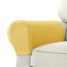 Elegant Sofa Armrest Cover Chair Armrest Covers-Lemon Yellow
