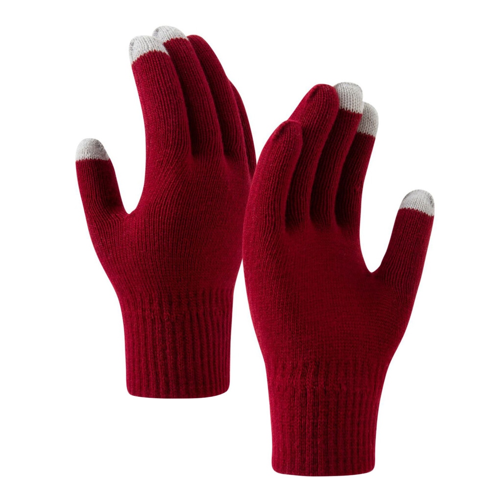 2pcs Light Weight Finger Glove Cycling Glove Biking-Wine Red