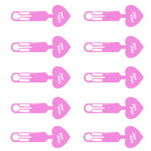 10PCS Luggage Labels Fluorescent Color Heart Shape-Phosphor
