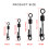 20Pcs Quickly Change Swivels with Clam Lock Clip Rolling-AE101 4