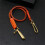 Genuine Leather Handmade Biker Wallet Chain Rock-light brown 5