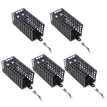 5Pcs Fishing Lures Cage Fishing Tackle Feeder Baits Holder-60g