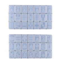 Crystal Epoxy Resin Mold for Creative Mahjong Silicone-Suit