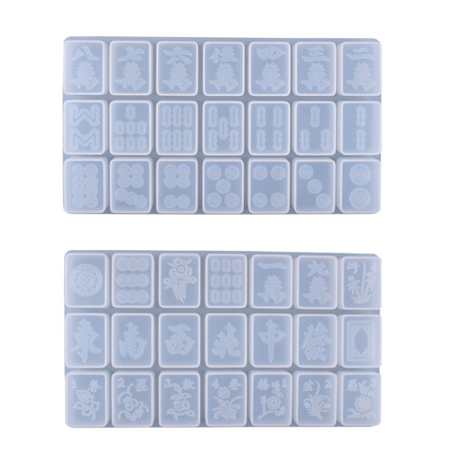 Crystal Epoxy Resin Mold for Creative Mahjong Silicone-Suit 2
