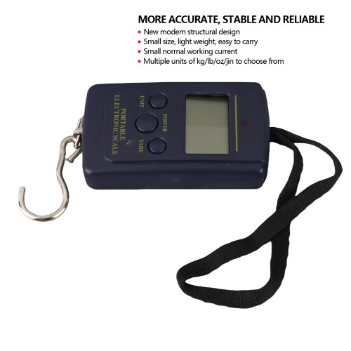 Portable Electronic Scale 50kg-10g Steelyard with Lock & Tare Function 2