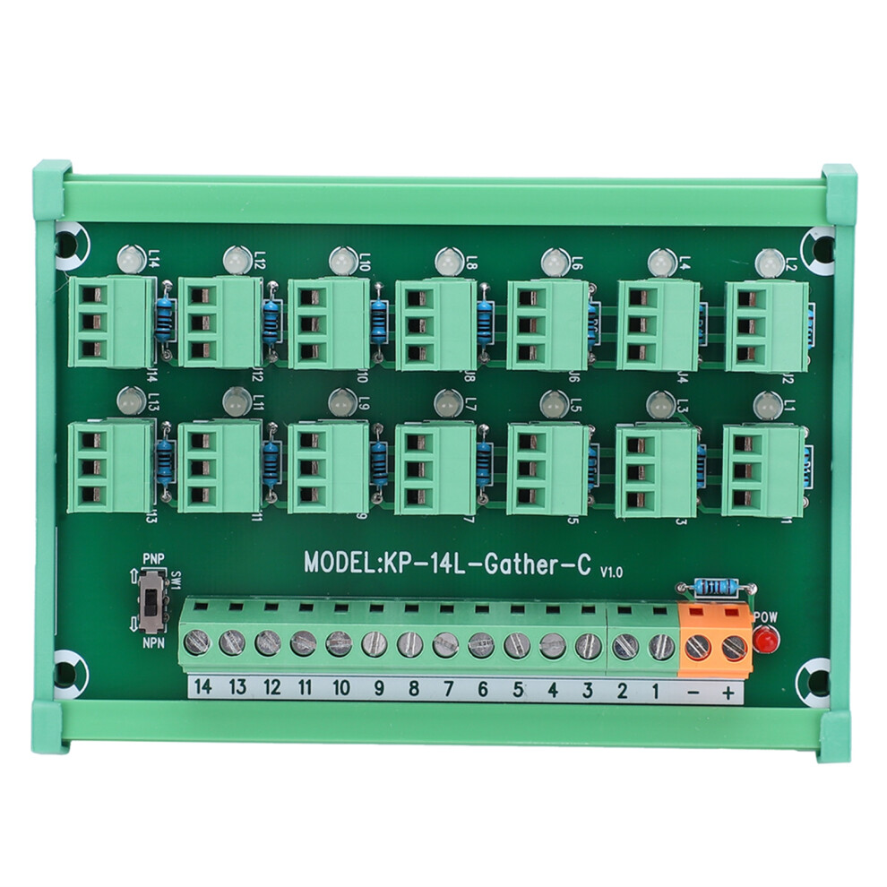 Terminal Block 3Wire 14Channel Capture Card Din Rail Npn Pnp Kp14lg 8071359330195
