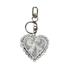 Stylish Lace Adorned Heart and Bowknot Mirror Hanging Cute Heart