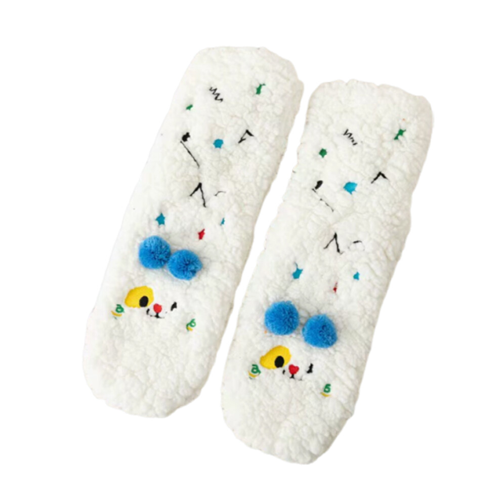 (White High Rise) Embrace Cold Weather With Cute Christmas Fleece Socks Warm Socks-image-OPC-PMTP96F-NEW