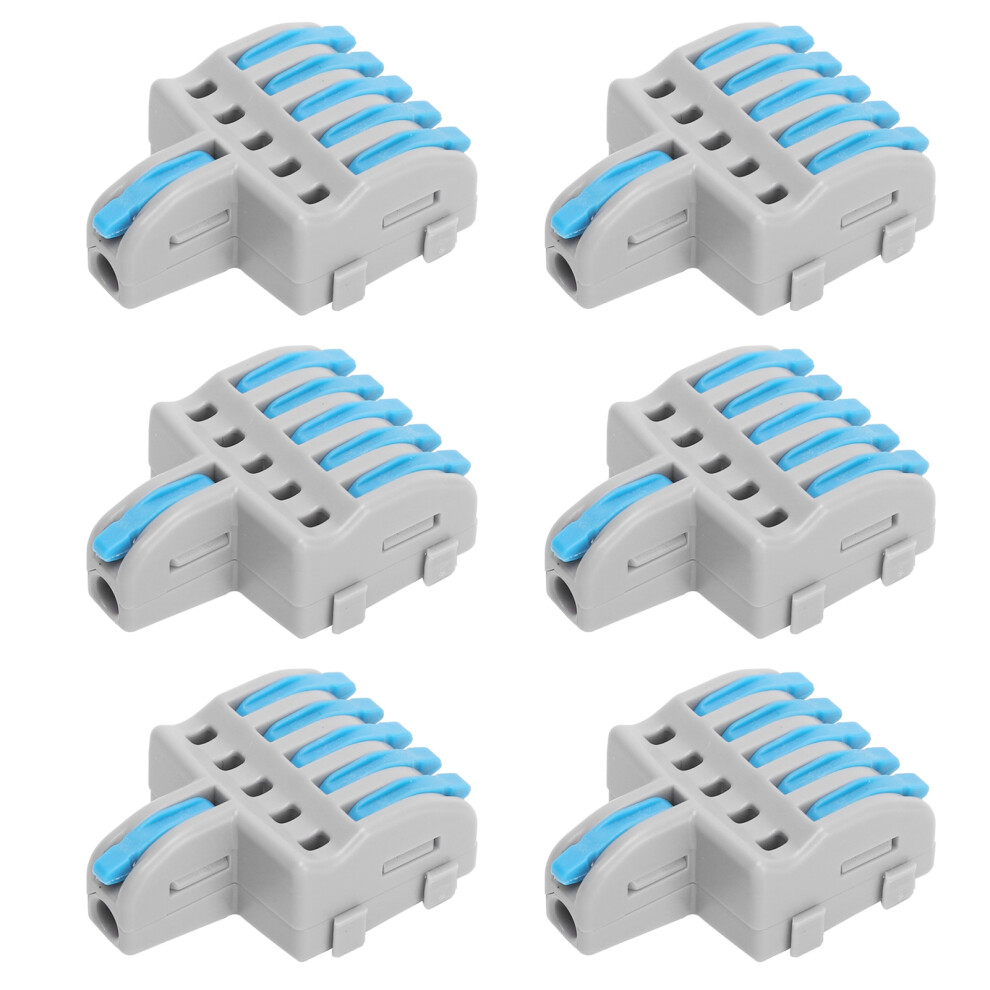 20Pcs Blue Spl Quick Connector 1-In 5-Out Copper & Pc, 32A 7891359330343