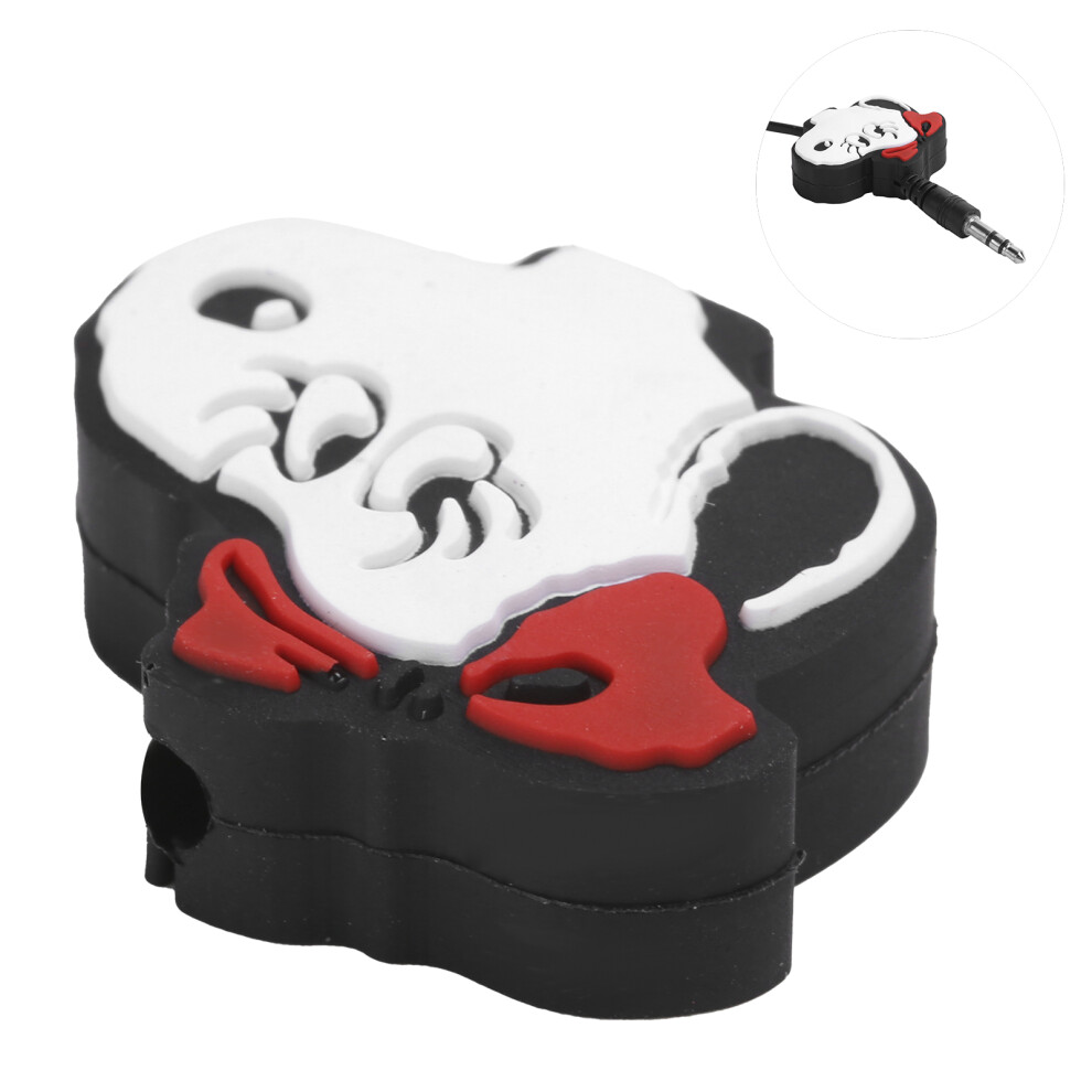 Cartoon Mobile Phone USB Cable Protector Cover Black White PVC-image-OPC-PMTPBKF-NEW