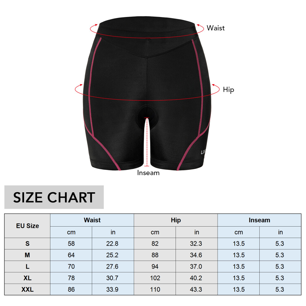 Lixada Women Bicycle Padding Shorts 3D Padded Underwear for Cycling and Riding-image-OPC-PMTPBRJ-NEW