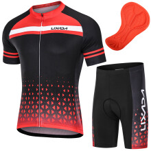 Men's Breathable Cycle Jersey Set with Padded Shorts, Quick-Dry, 3D Padding