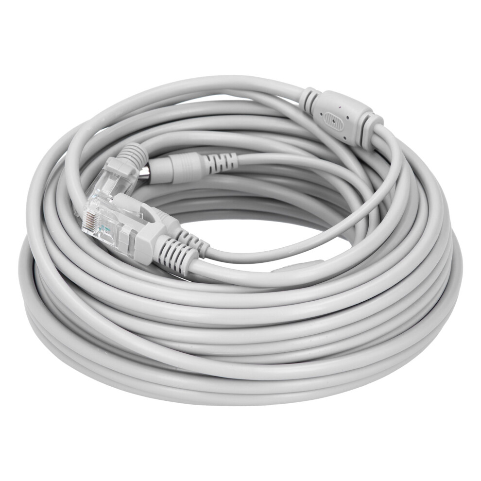 Portable Ethernet Cable 15M 2ÂInâ1 Power Supply For Ip Camera Nvr System 5021359331992