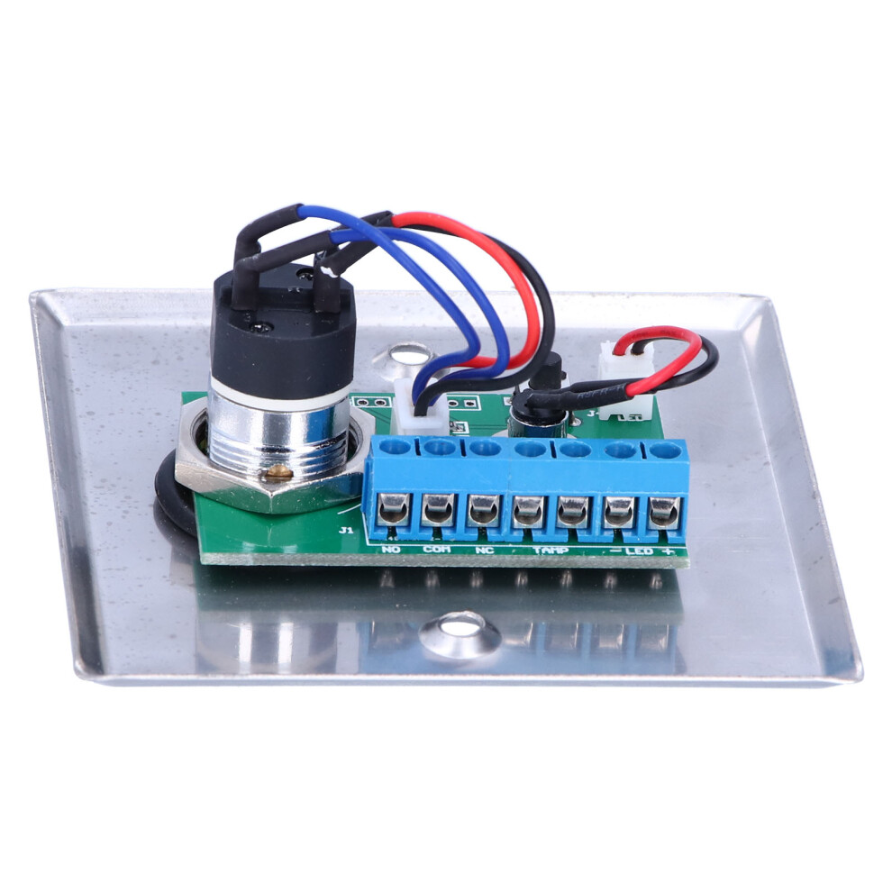 12Vdc Key Lock Switch With Red Led Emergency Door Release 86X86mm Tamper Safe 5081359335161