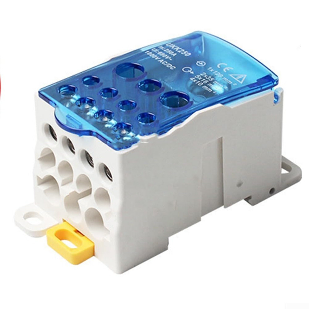 80A-500A Power Distribution Box Din Rail Terminal Block Connector With Flame Retardant Base And Quick Wiring (250A) 9067246606961