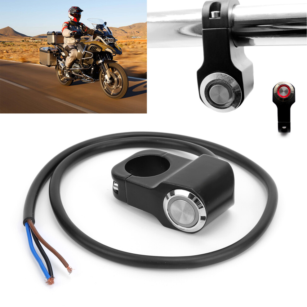 Universal 22Mm Handlebar Push Button Switch With For Motorcycle Light 3501359336132