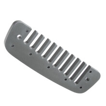 10-Hole Aluminum Harmonica Comb for Beginners Gray, 104x31.8x5.6mm