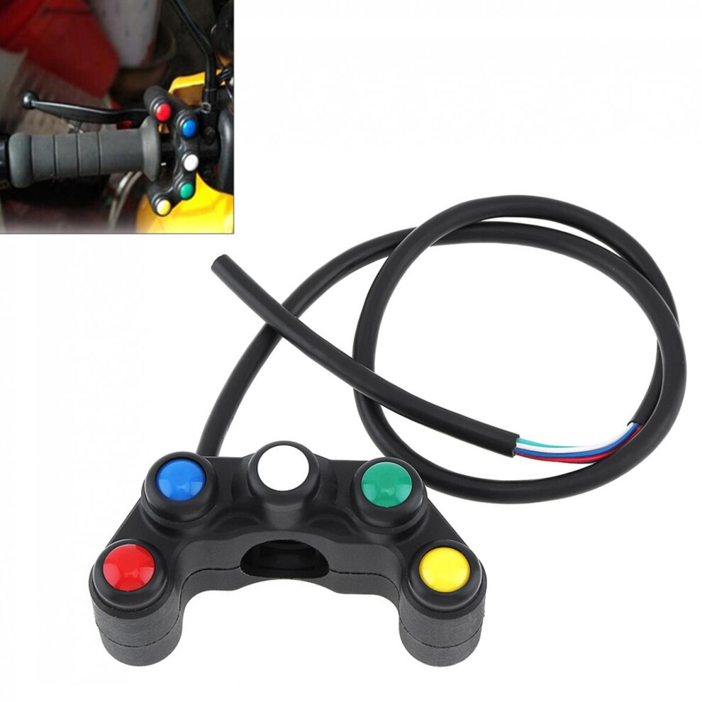 5 Buttons Atv Motorcycle Control Switch Assembly For 7/8In Handlebar 3471359338002