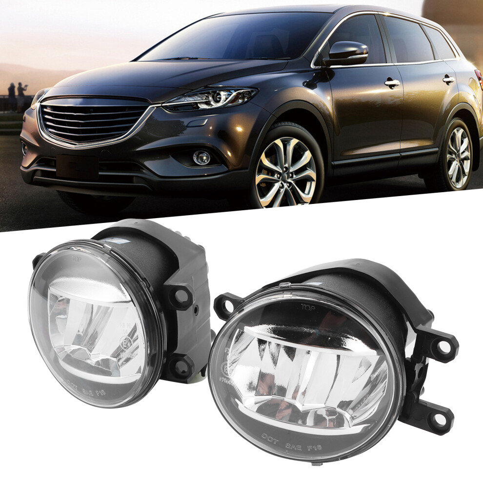 Pair Front Fog Lamp Led Fog Clear Lens Ip68 Waterproof Universal Car Light 7901359338239