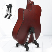 Support de guitare en aluminium argenté pliable et rétractable