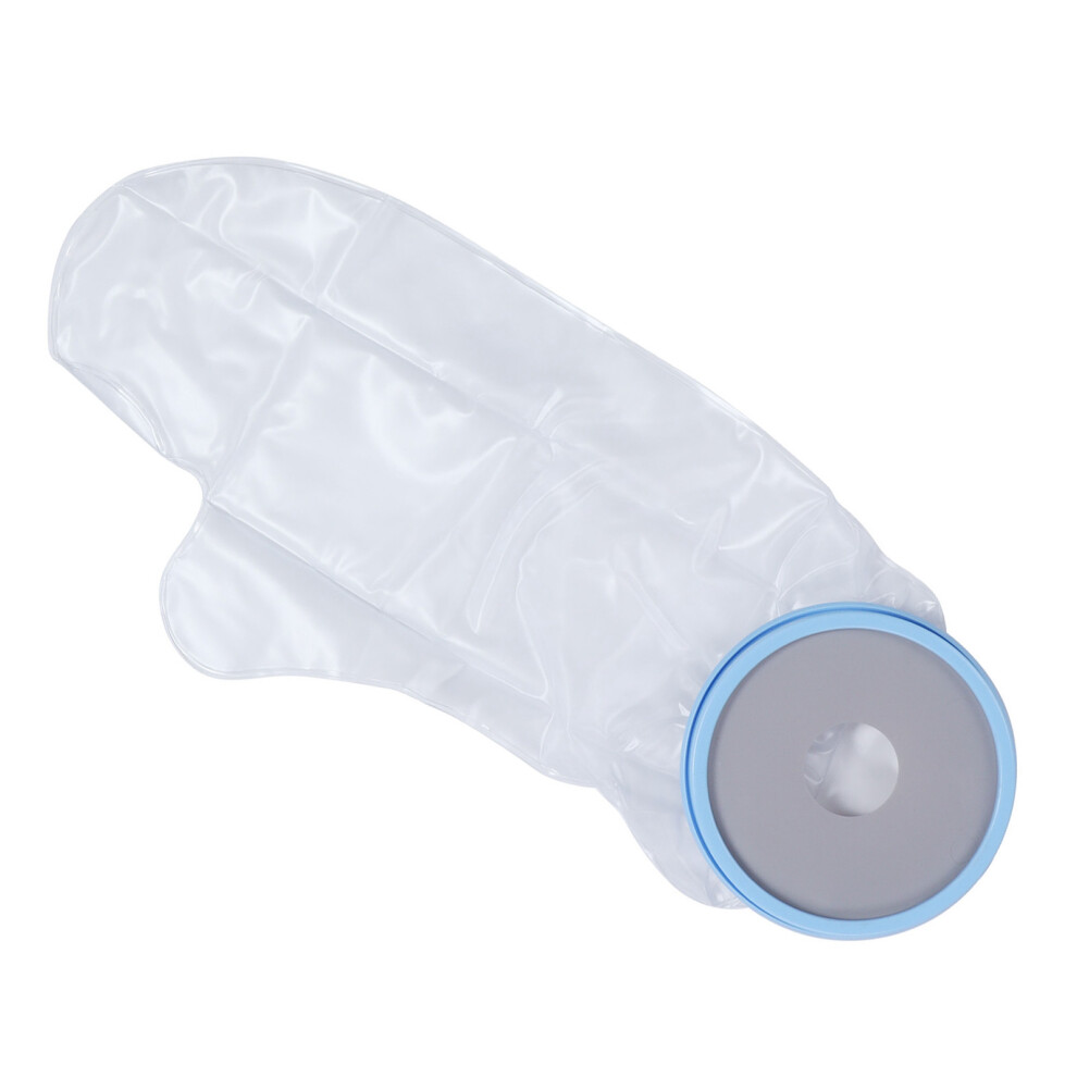 Blue Reusable Waterproof Half Arm Cast Cover For Shower, & Transparent