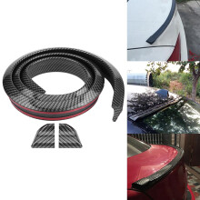 Carbonfaser weiches Gummi-Heckspoilerlippen-Schutz 1,5 m/4,9 ft Schwarz