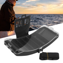 Tragbare Plastik-Fischtackle-Box, Schwarz, 464-479g, Organizer