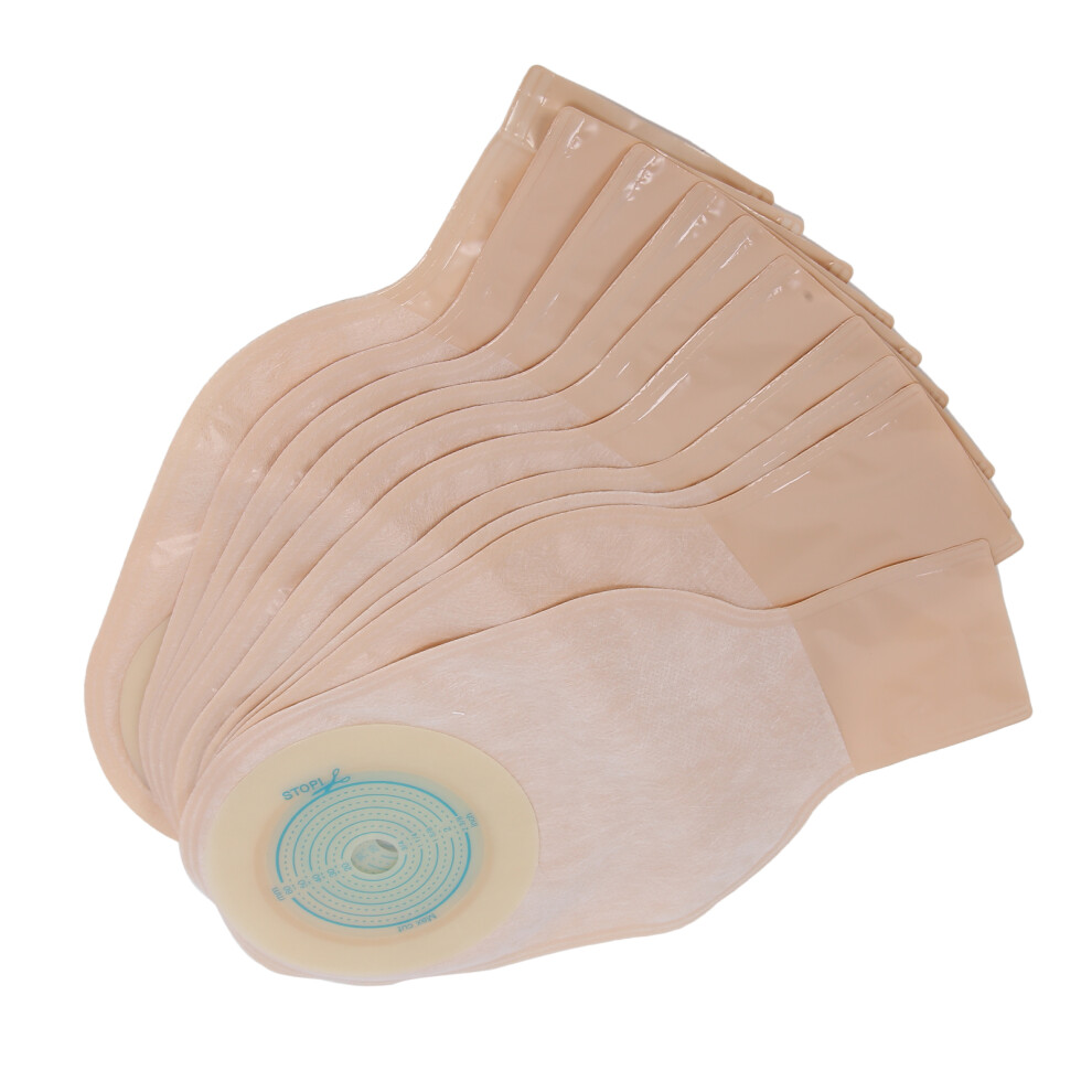 10pcs Disposable Colostomy Bags OnePiece Mesh Cloth Stoma Supplies