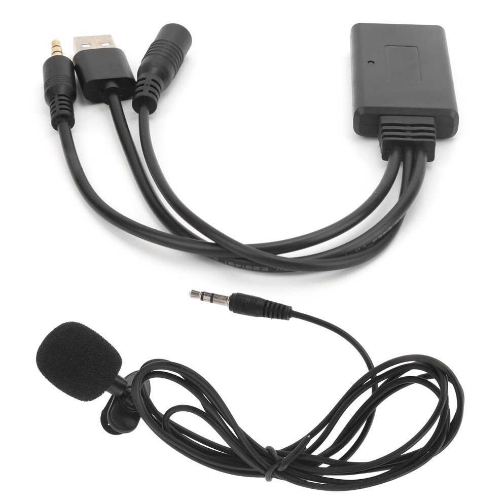Universal Car Bluetooth Auxin Adapter With Microphone, 5.0, Plug & Play 5081359344217