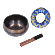 Handmade Copper Buddha Sound Bowl for Meditation, 8.5cm, Nepal