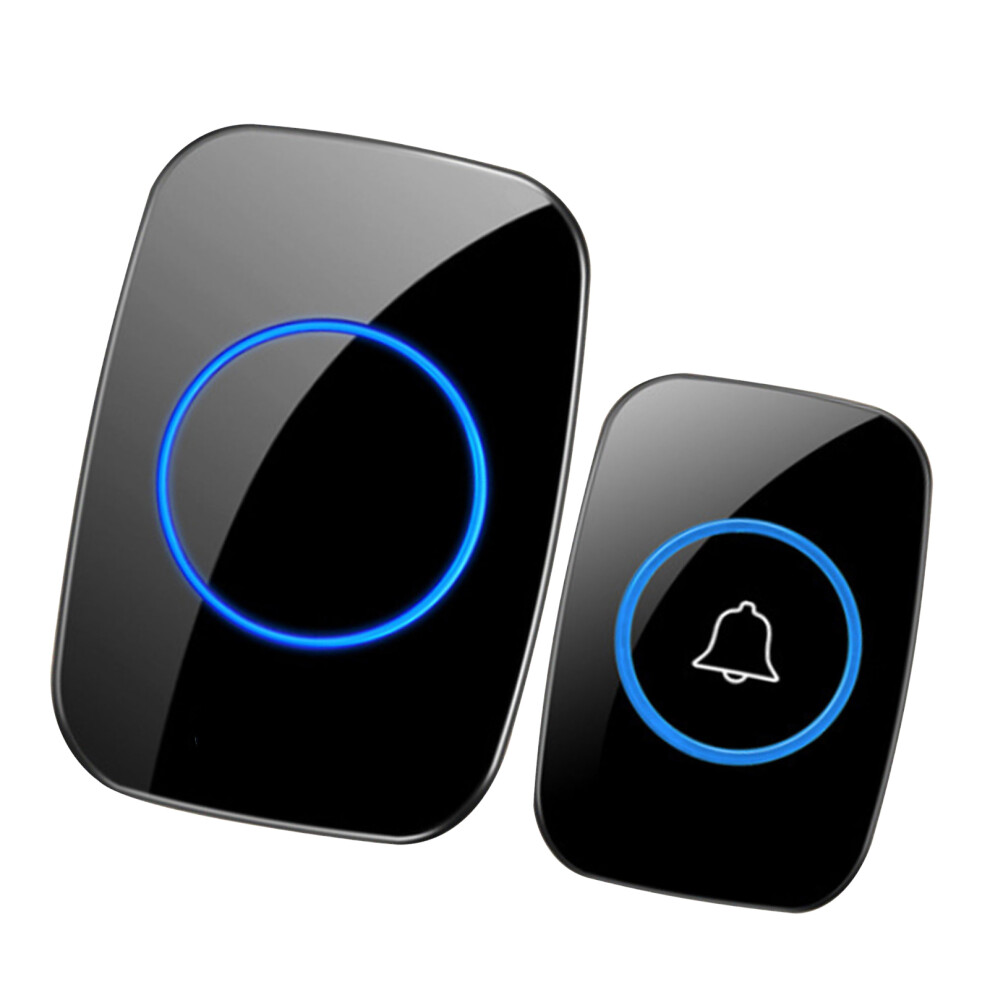 Wireless Waterproof Doorbell Transmitter & Receiver 300M Range Black White 7651359345873