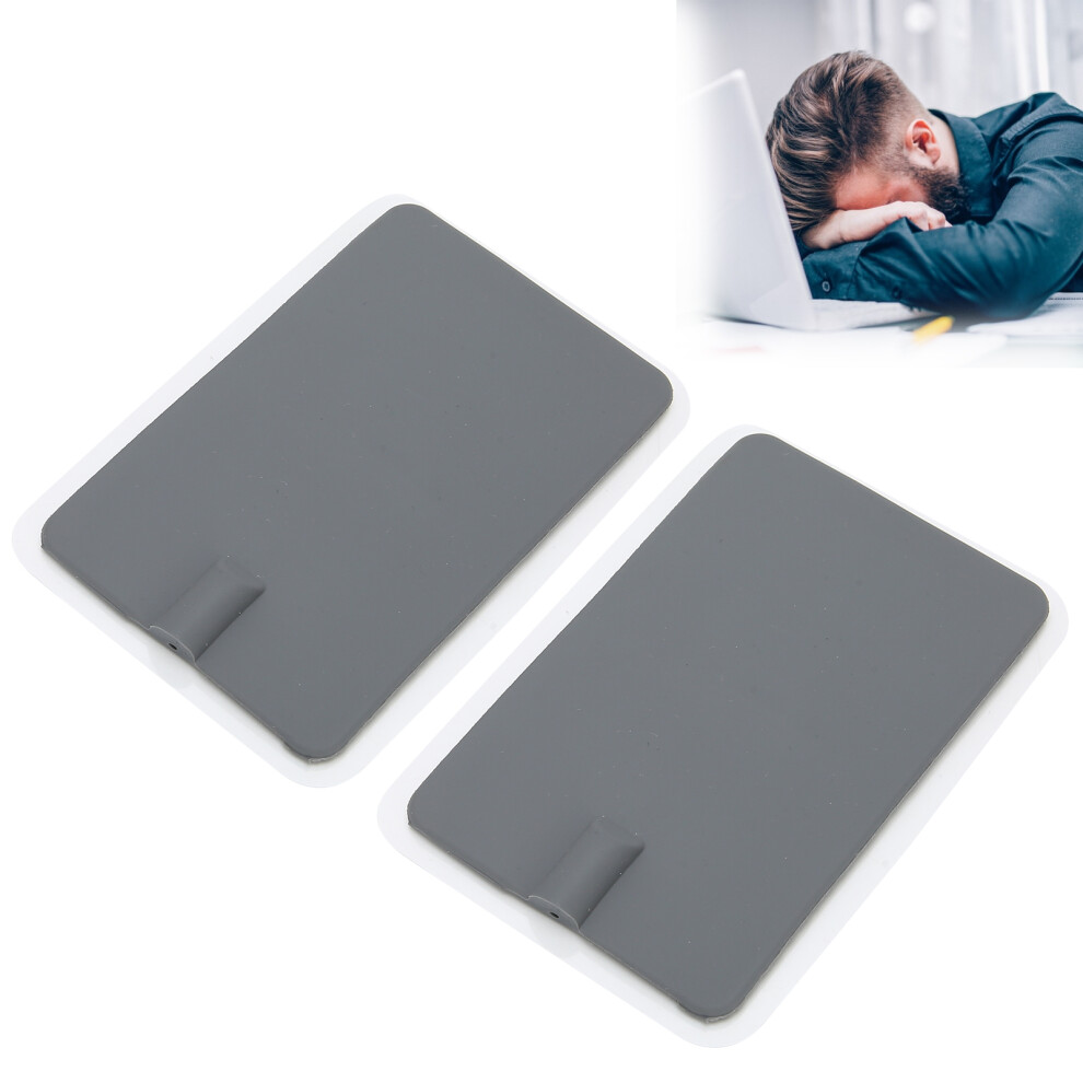 2pcs Silicone Electrode Pads for Physiotherapy, 7x11cm, Gray