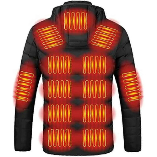 (Medium, Blue) USB Charging Heated Jacket for Men and Women - Windproof Electric Warm Coat 2