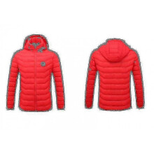 (XL, Red) Heated Jacket, Winter Outdoor Warm Electric Heating Coat, 8 Heating Zones