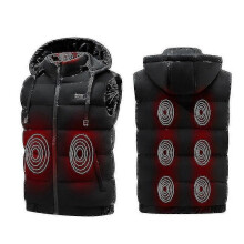 (L, Black) Heated Vest For Men, Women Heated Jacket Warming Heating Vest Outdoor High Quality