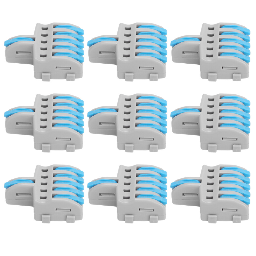 20Pcs Spl Quick Connector 1In 5Out Copper & Pc Blue Splitter 8451359348824