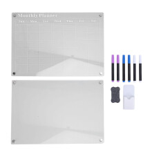 2er-Set, trocken abwischbare Acryltafel, 15,7 x