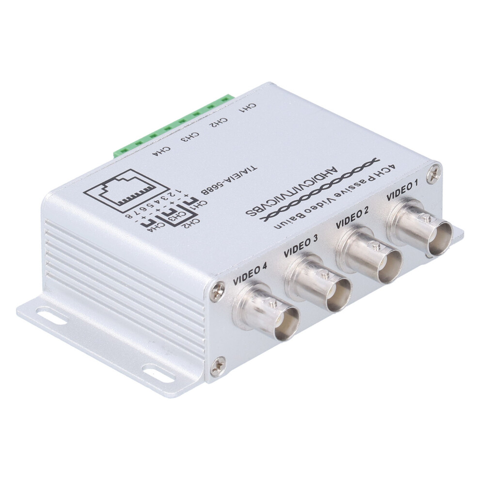 4Ch Video Transceiver For Ahd/Cvi/Tvi/Cvbs 720P/1080P Bnc To Rj45 Utp Converter 4921359351284