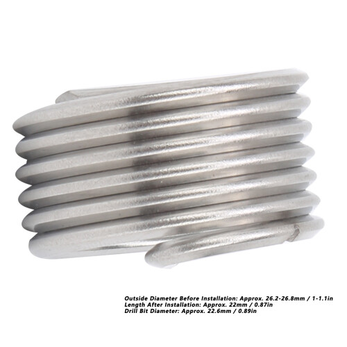 5 pièces d'inserts filetés à fils M22x2.5x1D SUS304 2