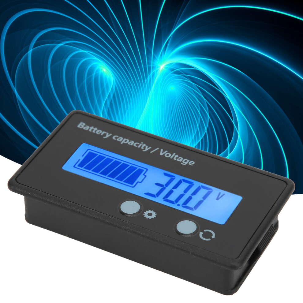 Dc10-100V Lcd Battery Level Indicator Voltmeter With Blue Backlight, Model H6133 8131359351535
