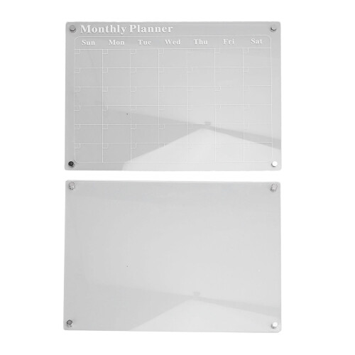 2er-Set, trocken abwischbare Acryltafel, 15,7 x 1