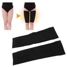 Slimming Thigh Sleeve for Women Black Compression Wrap Adjustable