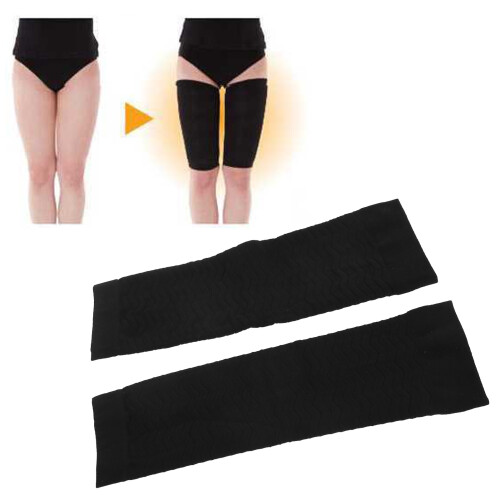 Slimming Thigh Sleeve for Women Black Compression Wrap Adjustable
